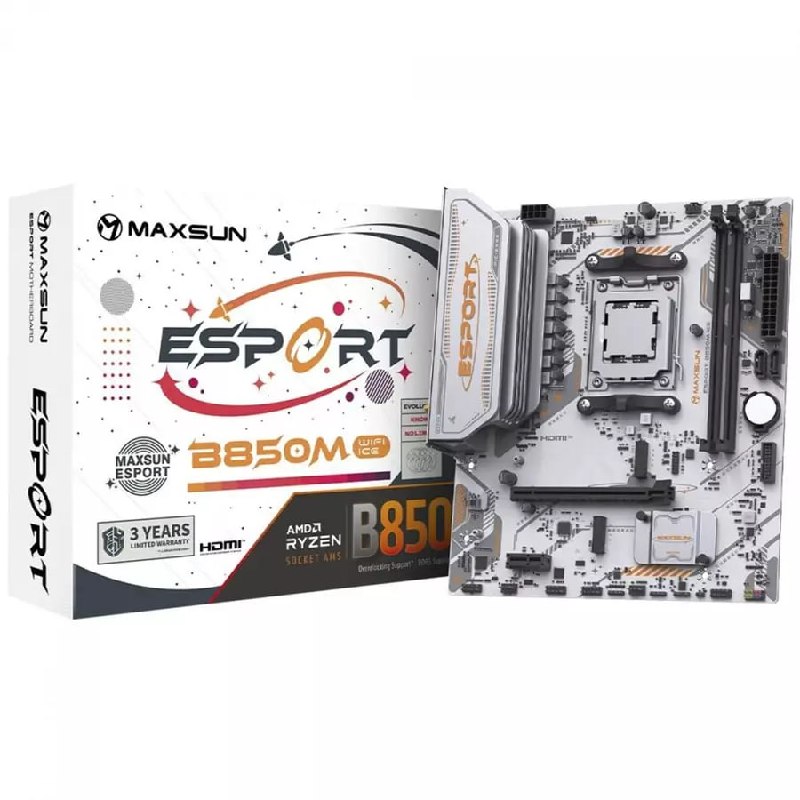 Placa Mãe Maxsun eSport B850M WiFi ICE