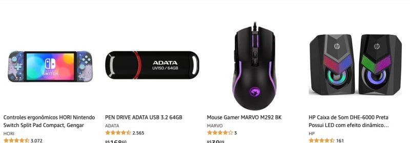 Acessórios Gamer na Amazon com 20% de desconto