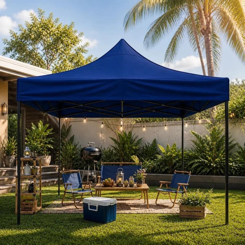 Tenda Gazebo Sanfonada Articulada Luvinco 3x3m Azul