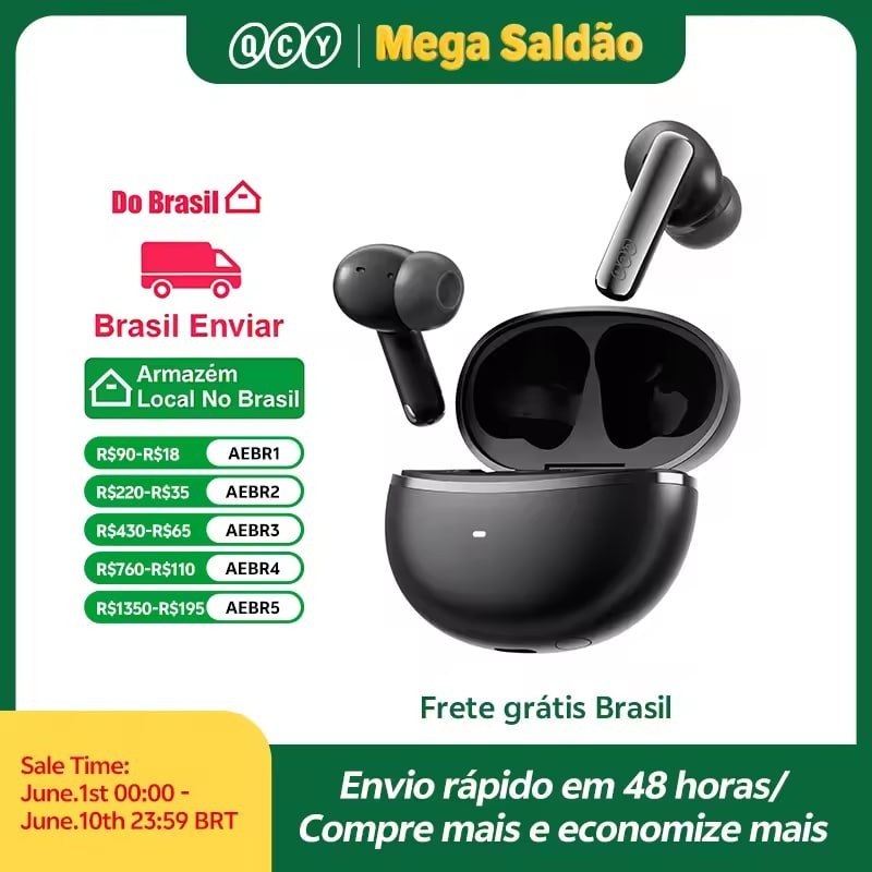 QCY MeloBuds N70 – ANC Adaptativo até -56dB + LDAC