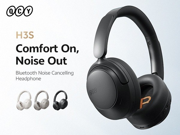 Headphone Over-Ear QCY H3S BH25H3SA com Som Espacial Hi-Res LDAC