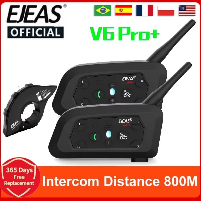 Intercomunicador EJEAS V6 PRO+/PLUS Kit 2 peças