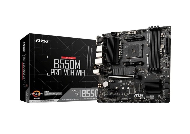Placa-Mãe MSI B550M PRO-VDH WIFI AM4 mATX