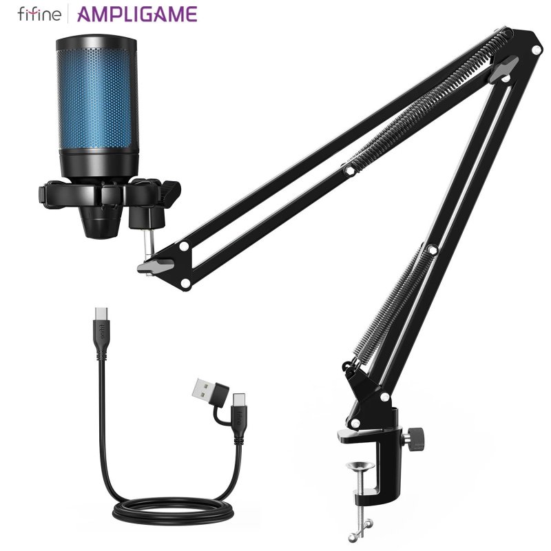 Kit Microfone Fifine A2T + Braço articulado Fifine