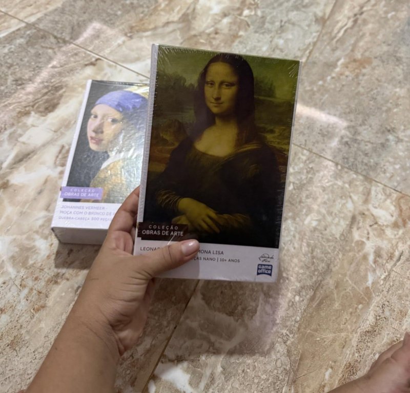 Toyster Quebra-cabeça Leonardo Da Vinci A Mona Lisa 500 Peças Nano Game Office