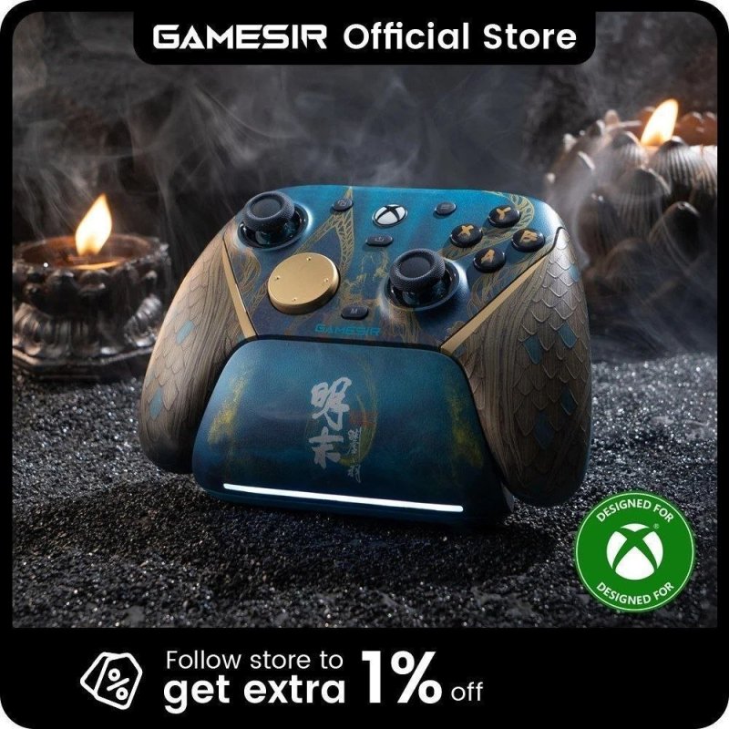Controle Sem Fio GameSir G7 Pro Wuchang para Xbox com Dock de Carregamento Inteligente