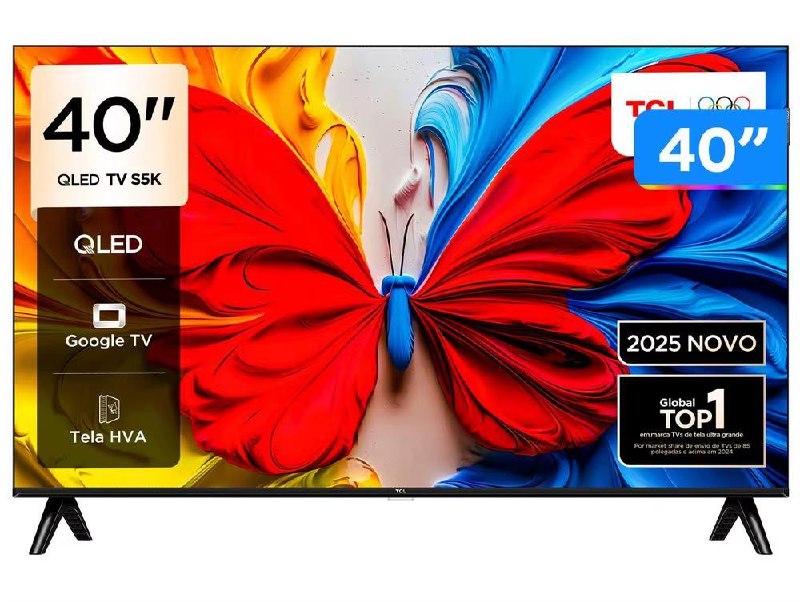 Smart TV TCL 40" Full HD QLED Google TV
