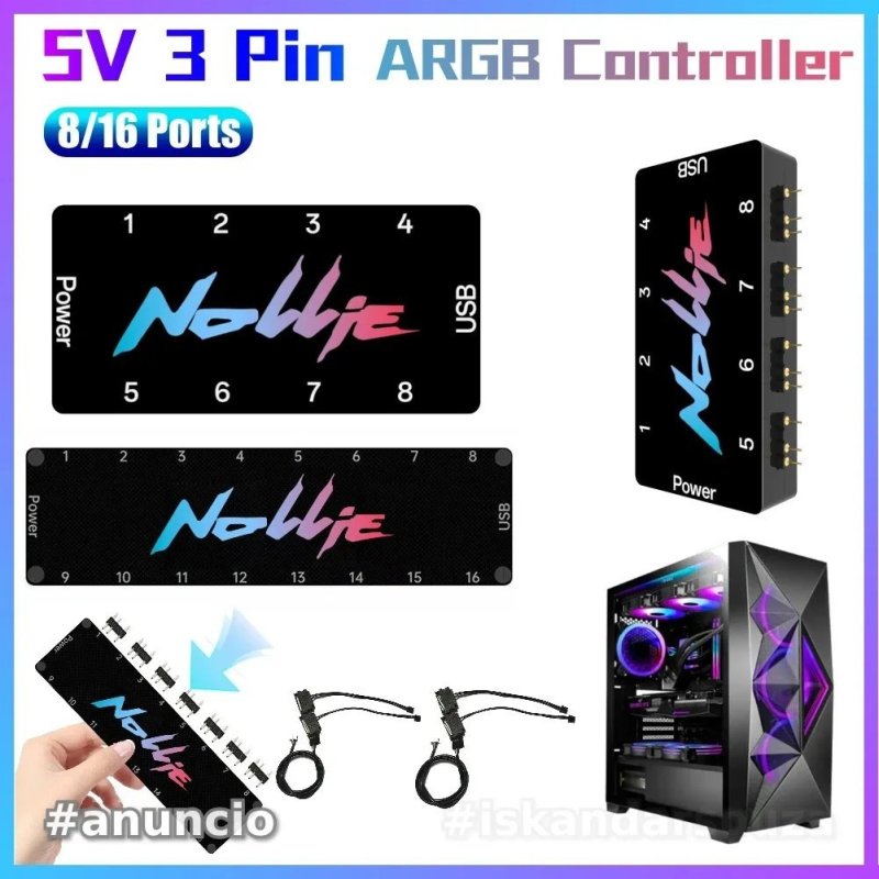 Controladora Nollie 8 portas ARGB Controler