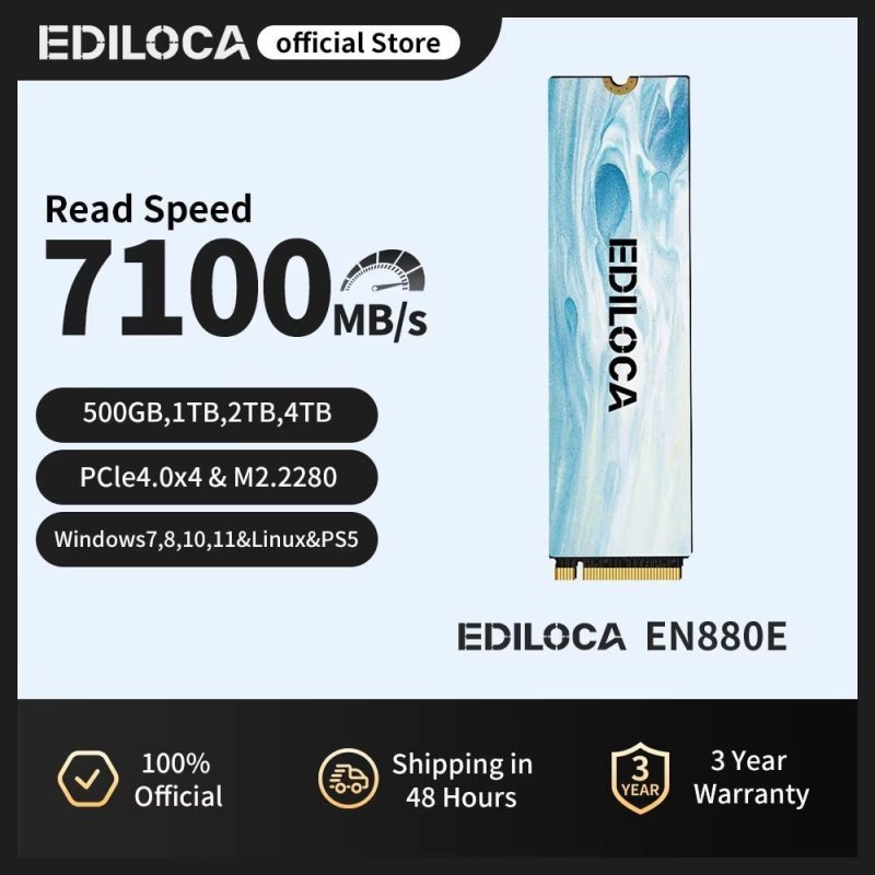 Ediloca EN880E SSD Nvme 500GB 6300MBs