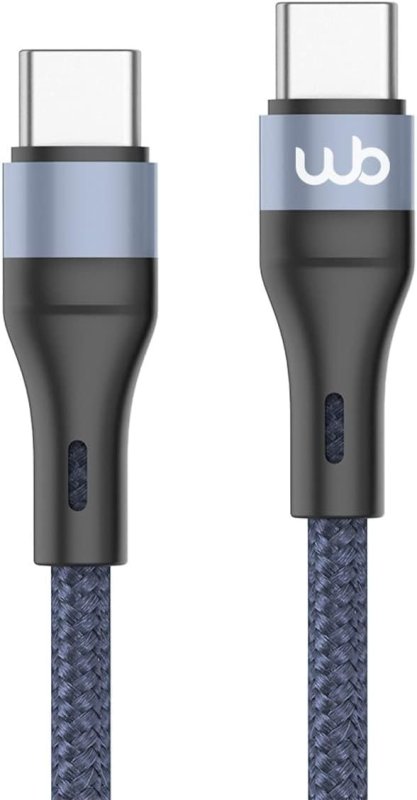 WB Cabo USB-C e USB-C 1 metro 60W azul