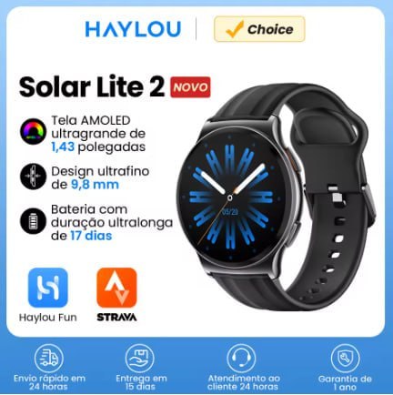 HAYLOU Solar Lite 2 Smartwatch 1.43'' AMOLED