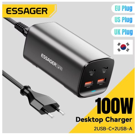 ssager 100w gan carregador desktop portátil carregador rápido 65w 4 em 1 adaptador para iphone 15 14 13 pro max carregador de telefone Xiaomi Samsung