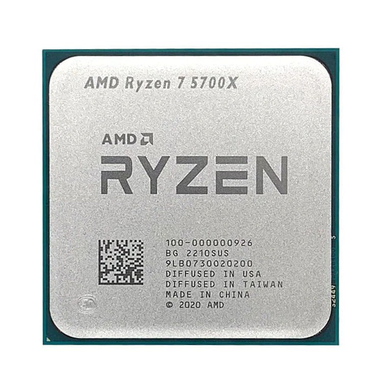 Processador AMD Ryzen 7 5700X, 3,4 GHz, 8 núcleos, 16 threads, cache de 32 MB, soquete AM4, OEM