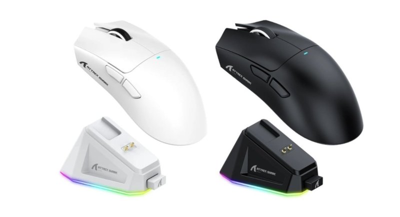 Mouse Sem Fio com Dock Attack Shark X11, Sensor Pixart 3311