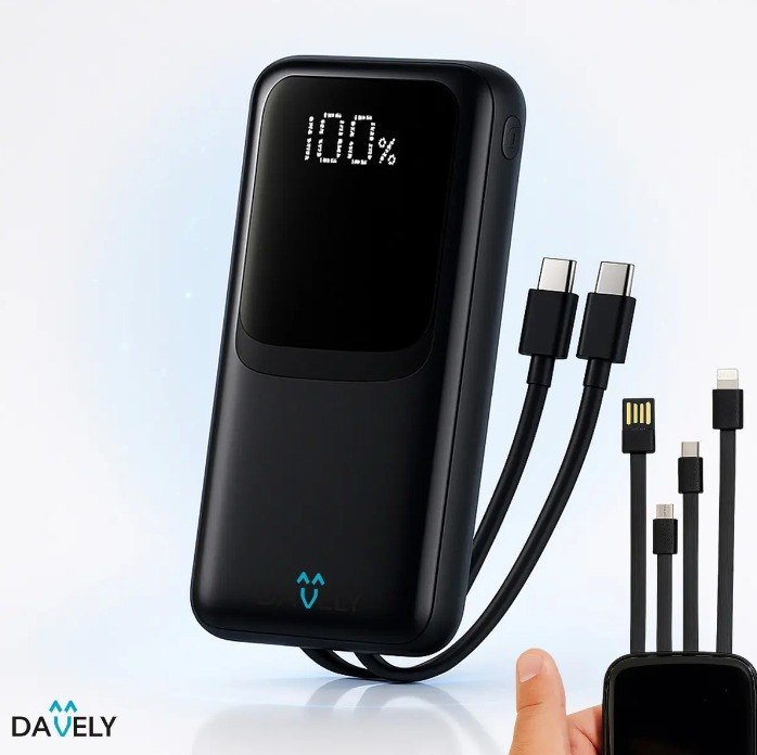 Power Bank 20.000mAh 22.5W Carga Rápida Com Display Digital