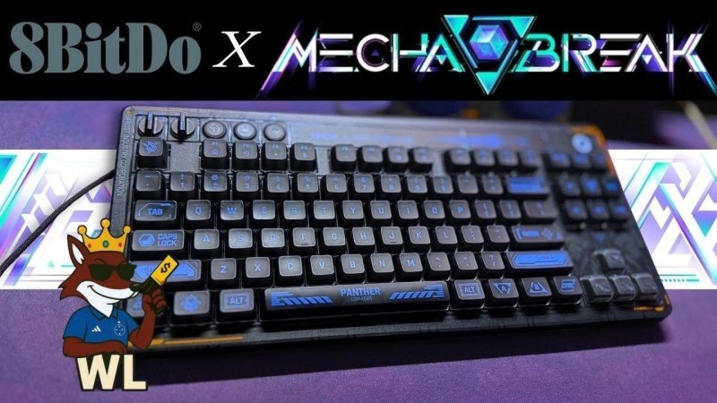 TECLADO MECÂNICO 8BITDO X MECHABREAK RETRÔ87