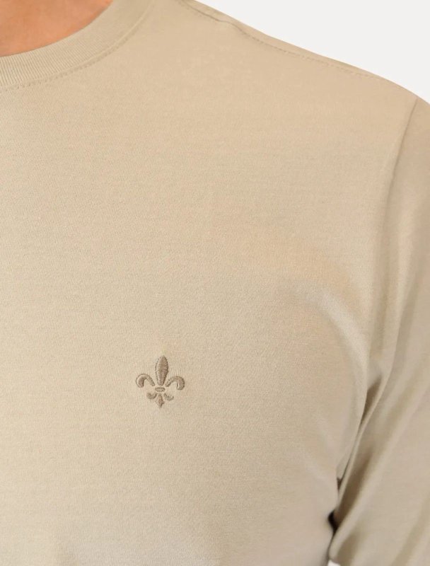 Camiseta Dudalina Essentials Modal Logo Cáqui Médio