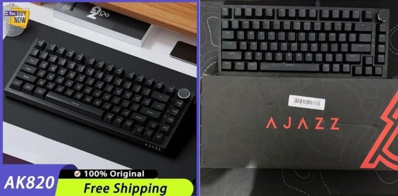 Teclado Mecânico Ajazz AK820, Switch Red, Hot Swappable