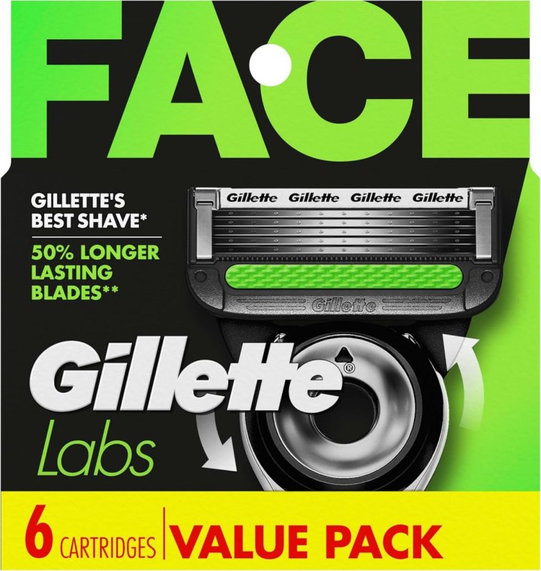 Gillette Recargas de lâmina de barbear masculinas Labs Gillette