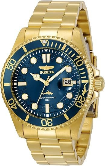 Invicta Relógio masculino Pro Diver, movimento a quartzo, dourado (30024)