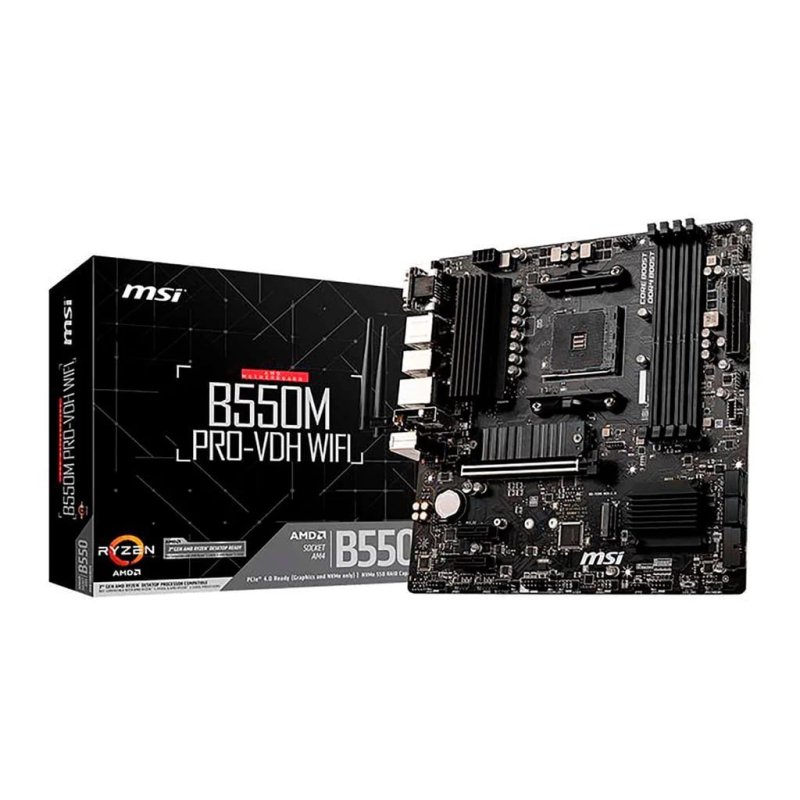 Placa Mãe MSI B550M PRO-VDH com Chipset B550 e WiFi