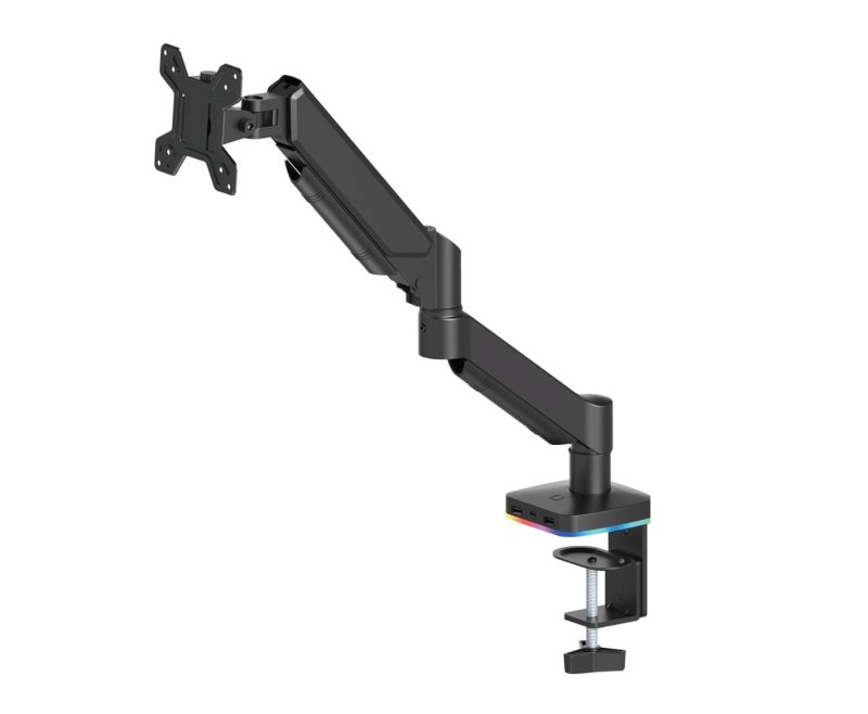 Suporte Articulado para Monitor de Mesa com RGB e Hub USB