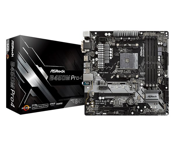 Placa-Mãe ASROCK B450M PRO4 AM4 DDR4 (Usada)