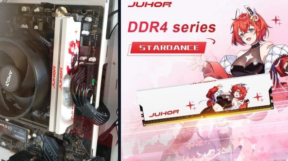Memória RAM JUHOR DDR4 8GB 3200MHz CL16 (Ruivinha)