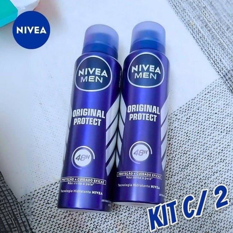 Kit Desodorante NIVEA MEN Antitranspirante Aerossol Original Protect 48h 150ml (2 unidades)