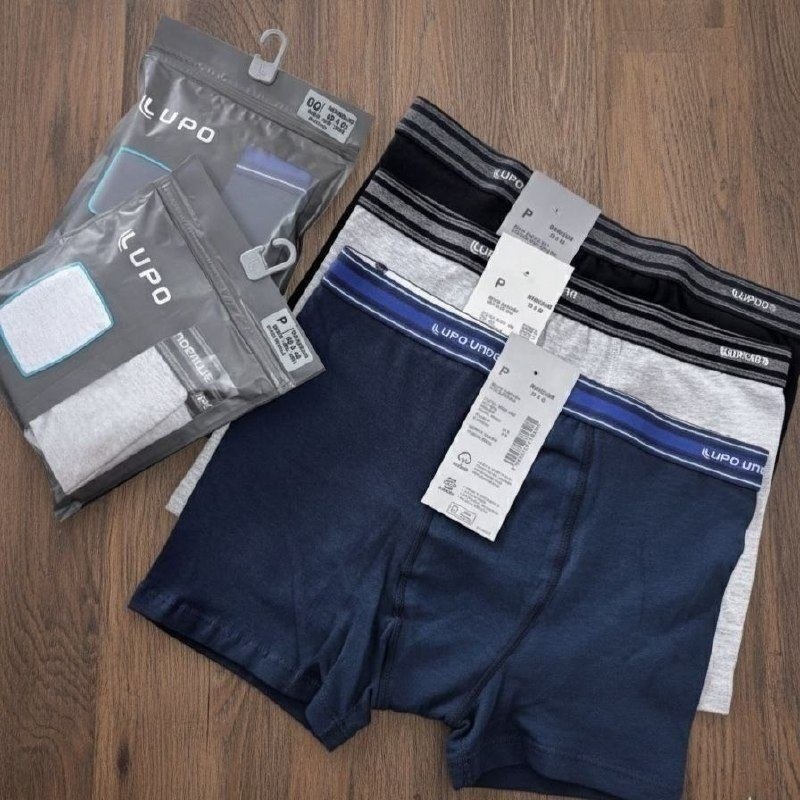 Kit com 4 Cuecas Boxer Lupo Algodão