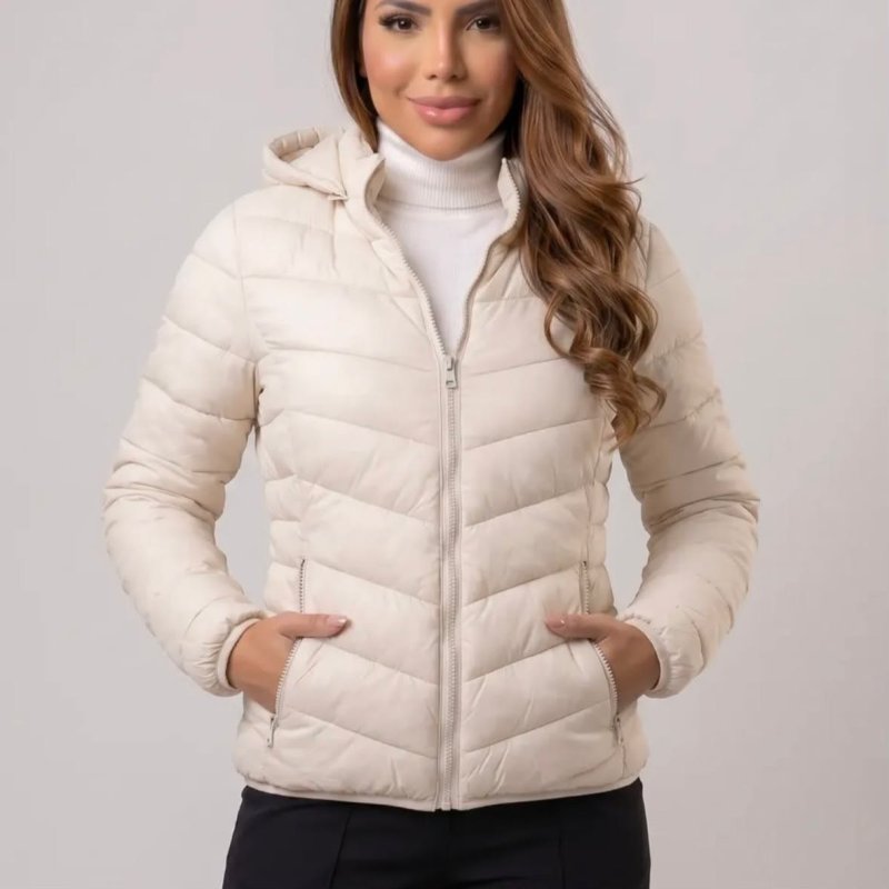 Jaqueta Puffer Impermeável para Meninas