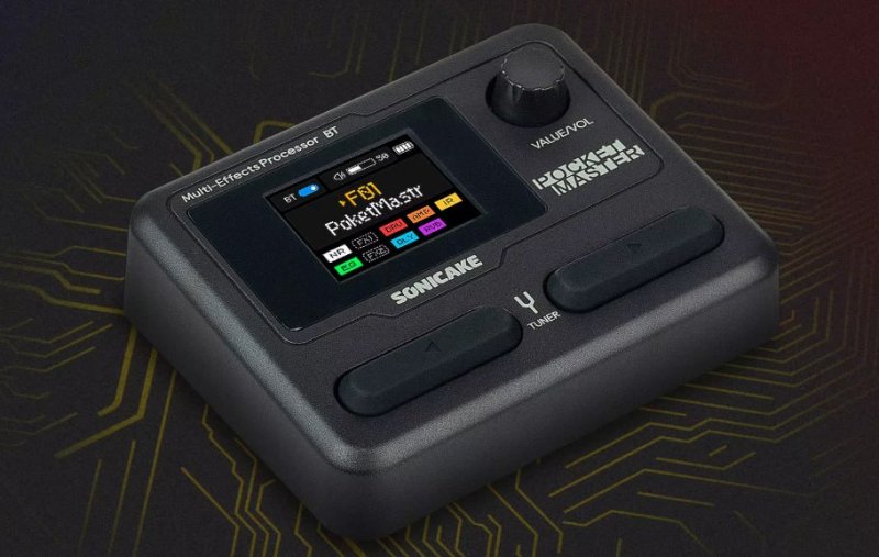 Sonicake Pocket Master Amplificador para Guitarra e Baixo com 100+ Efeitos
