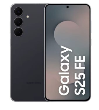 Smartphone Samsung Galaxy S25 FE 128GB 5G 8GB RAM JetBlack 6,7" Câm. Tripla + Selfie 12MP