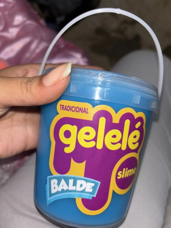Slime Balde Azul Doce Brinquedos Gelele Lavável para Crianças
