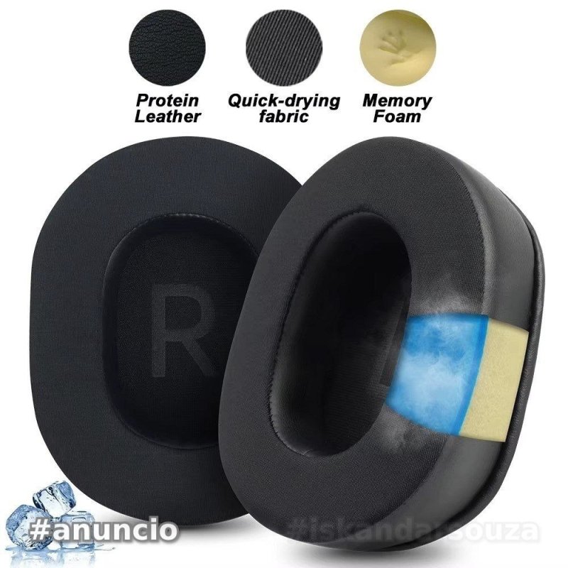 EarPads de tecido para Headset Mchose v9 s9 pro, v9 pro s9 pro, v9 pro s9 pro, x9, fone de ouvido almofadas