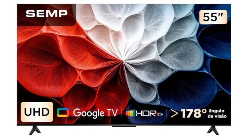 Smart Tv Semp 55 Led Hva 4k Android Wifi Bluetooth 3 Hdmi Google Tv