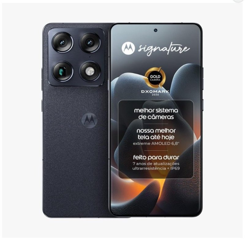 Smartphone Motorola Signature 5G - 512GB + 12GB RAM, Preto