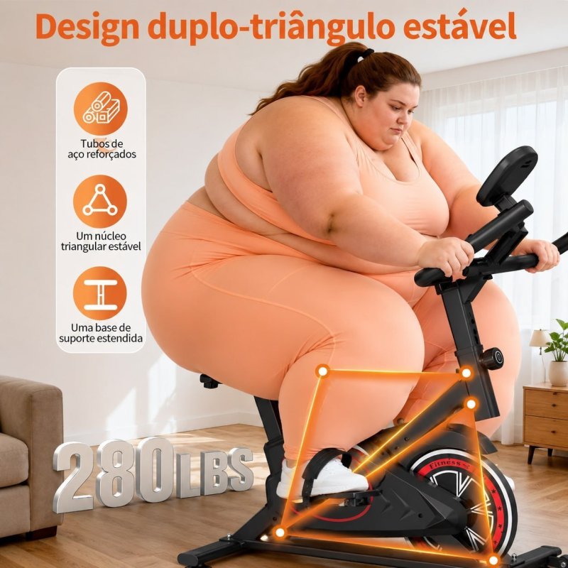 Bicicleta Spinning Ergométrica Para Exercícios Com Monitor Profissional Sport
