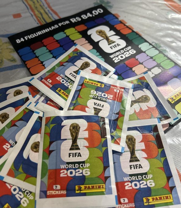 Kit 12 Envelopes de Figurinhas da Copa do Mundo da FIFA 2026™ + Cartela + Frete Grátis