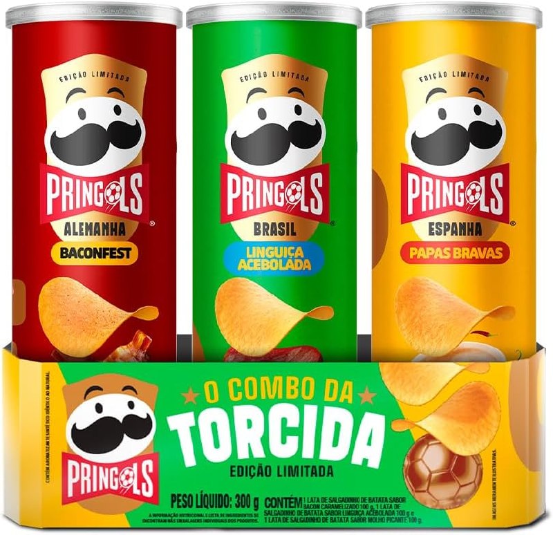 Pringles Batata Frita Tripack Especial Festa do Futebol
