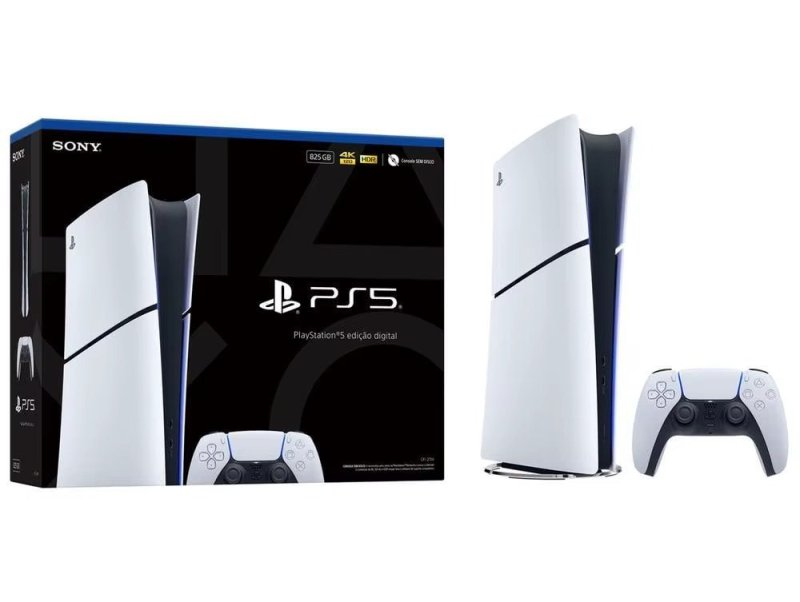 PS5 PlayStation 5 Edição Digital 825GB 1 Controle Branco Sony