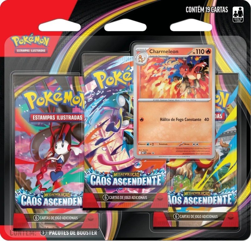 Triplo Pokémon Copag 19 Cartas Charmeleon