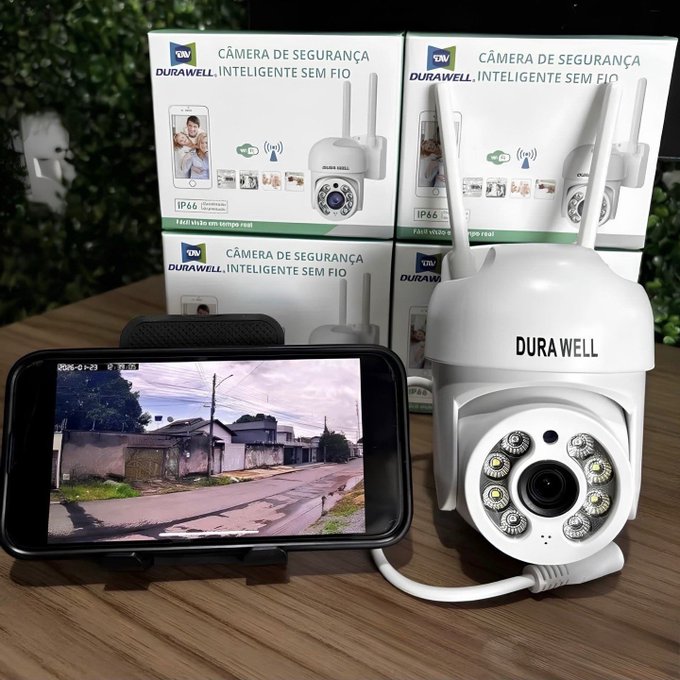 Câmera Ip A8 App Icsee Infravermelho Prova D'água Externa Wifi Hd Cor Branco
