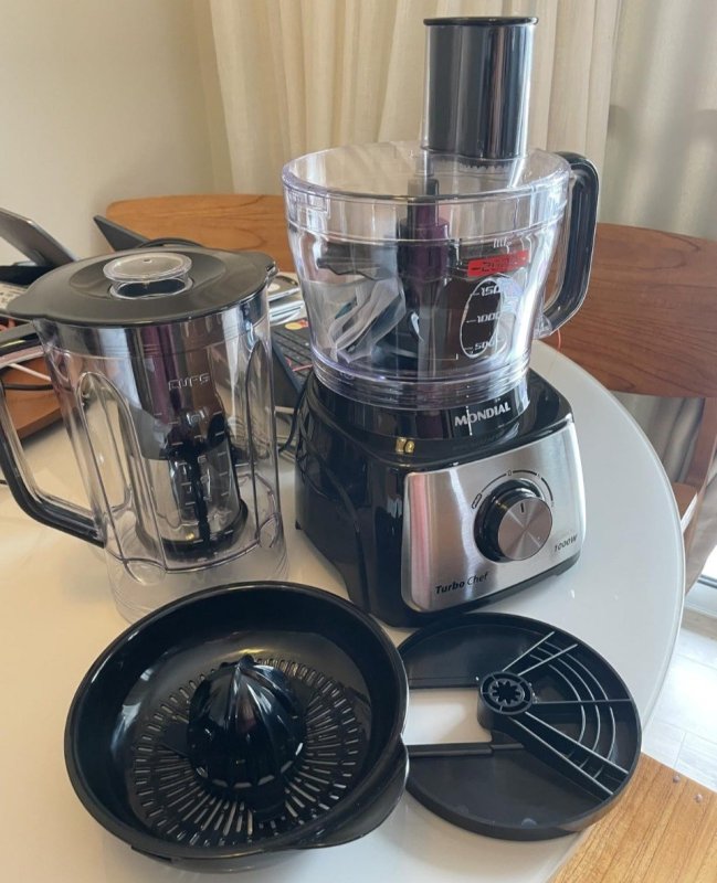 MONDIAL Multiprocessador Turbo Chef 9 em 1, Preto, 1000W, 110V