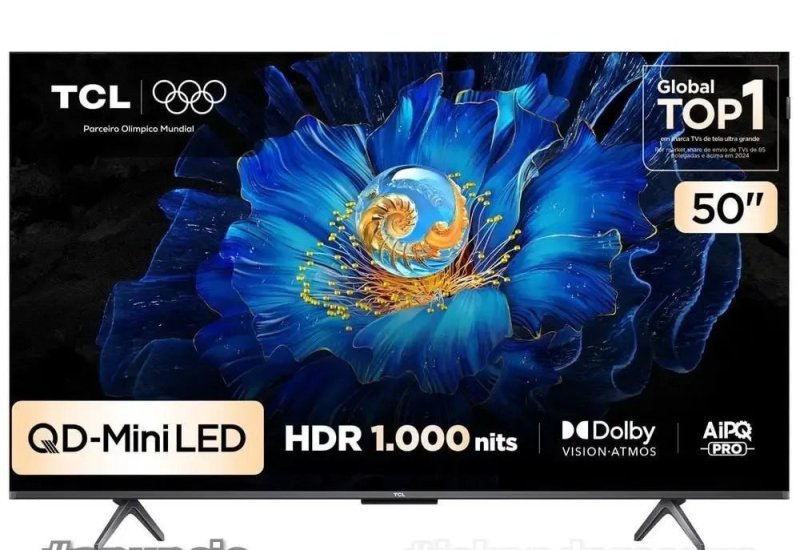 Smart TV 50" TCL 4K UHD MiniLED C6KS Google TV 2025