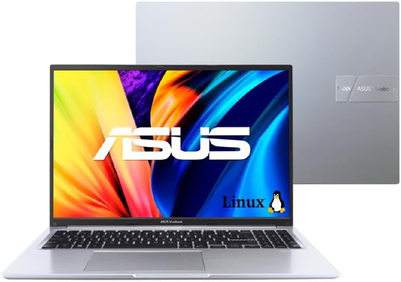 Notebook ASUS Vivobook 16 X1605VA Intel Core i7 1355U 8Gb Ram 512Gb SSD Linux KeepOS Tela 16” IPS FHD Silver