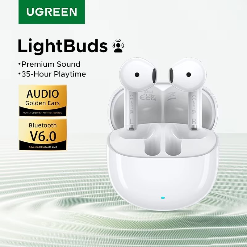 Fone Bluetooth UGREEN LightBuds TWS Bluetooth 6.0 ANC Áudio Espacial