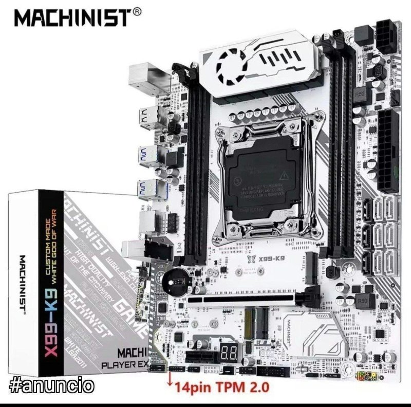 Machinist X99 K9 - Versão com suporte ao TPM 2.0, Quad Channel, VRM de 8 fases, Secure Boot
