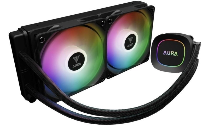 Water Cooler Gamdias Aura GL240 Preto ARGB AMD AM5 Intel LGA 1851