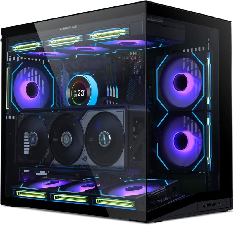 Gabinete Gamer Lian Li O11 Dynamic Mini V2 Preto Sem Fans O11DMIV2X